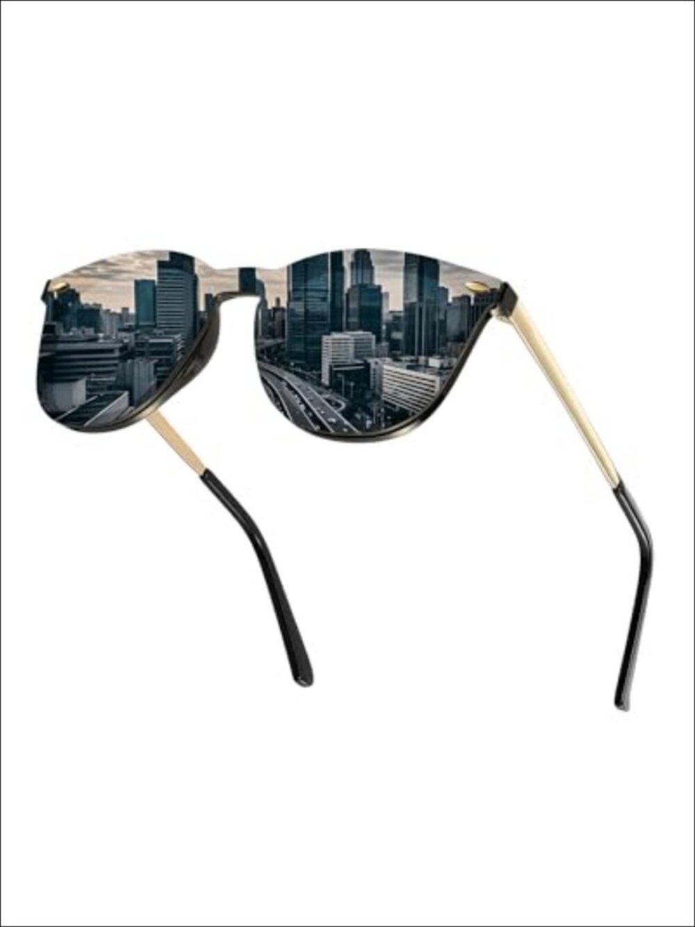 Rimless Mirrored Sunglasses One Piece Reflective UV400 Adult Square Wrap Around
